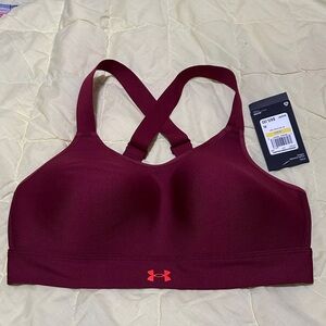 Under Armour Maroon Cross-Back Sports Bra